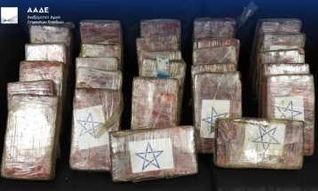 На атинското пристаниште откриени 39 килограми кокаин во вредност од над еден милион евра