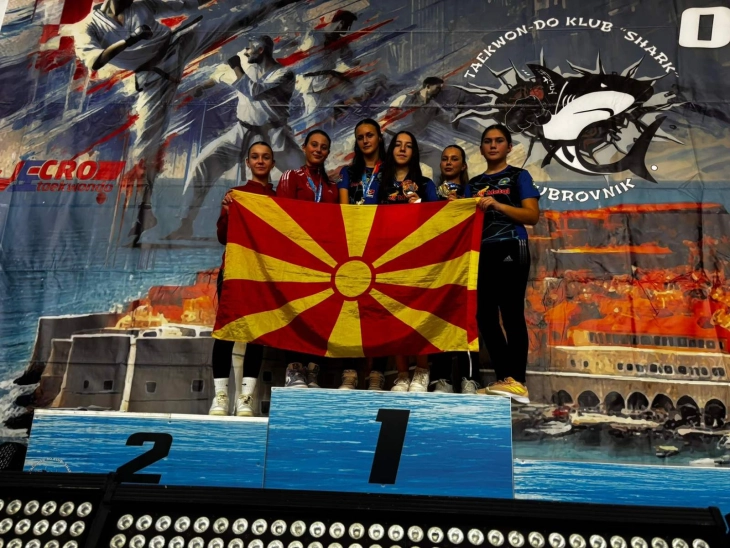 Две злата и две бронзи за таеквондистите на охридски „Хва Ранг ИТФ“ на „Дубровник Опен 2025“