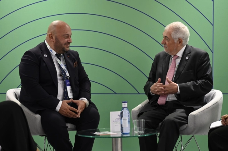 Претседателот на Уставниот суд Дарко Костадиновски се сретна со шпанскиот колега Кандидо Конде Пумпидо Турон