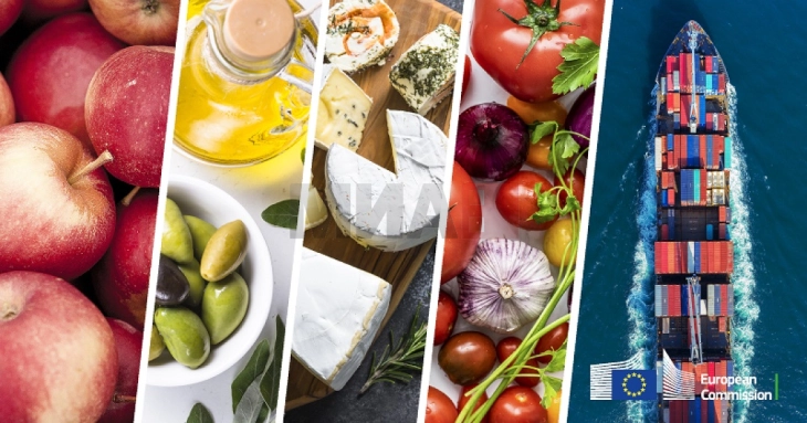 Раст на извозот на земјоделско-прехранбени производи од ЕУ во јули 2025  