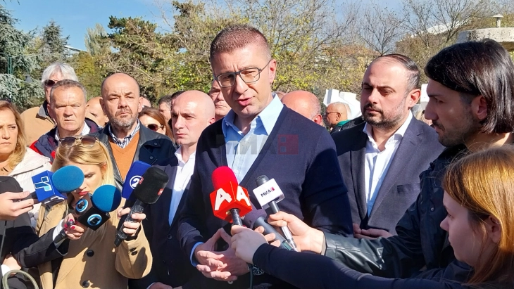 Мицкоски: Вистинското прашање за претседателот на СДСМ е дали тој поддржува лице кое е на црната листа на САД