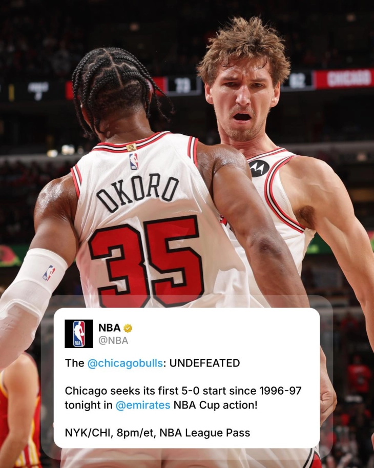 НБА: Чикаго со најдобар сезонски старт од 1996