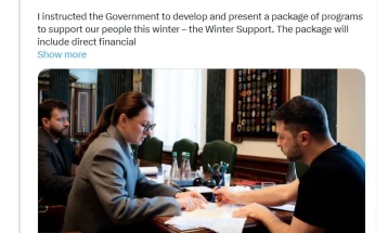 Зеленски ѝ наложи на владата да подготви пакет мерки за помош на граѓаните за претстојната зима