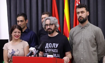 Прес - конференција на претседателот на Левица, Апасиев (во живо)