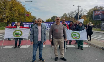 Секој ден сме на улица, бараме плата и ништо повеќе, порачаа вработените на ЈП „Паркови и зеленило“ - Скопје