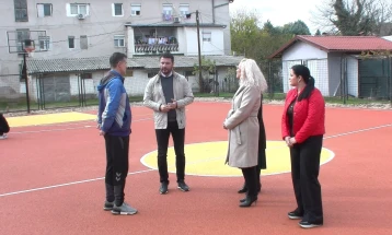 Реконструирано повеќенаменско спортско игралиште во штипската населба Македонка