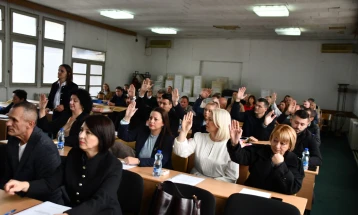 Конститутивна седница на Советот на Општина Кисела Вода, за претседател избрана Светлана Колариќ