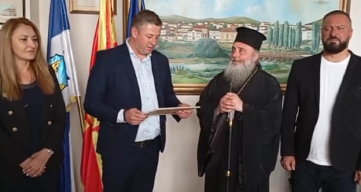 Прва официјална средба на градоначалникот Гоцевски и владиката Марко