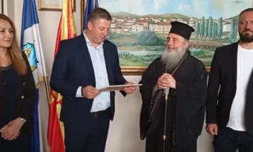 Прва официјална средба на градоначалникот Гоцевски и владиката Марко