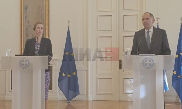 ЕУ интеграцијата на Западен Балкан една од темите на средбите на Калас со Мицотакис и Герапетритис во Атина