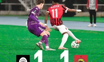 Шкендија прими гол во 100. минута и испушти победа над Јагелонија