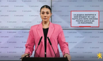 Андоновска: Се додека Филипче и Заев владеат во СДС, партијата нема никаква реална шанса да се реформира