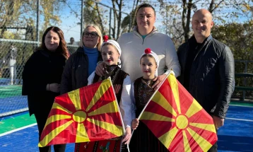 Пуштен во употреба обновен спортски центар во тетовско Доброште, Општина Теарце