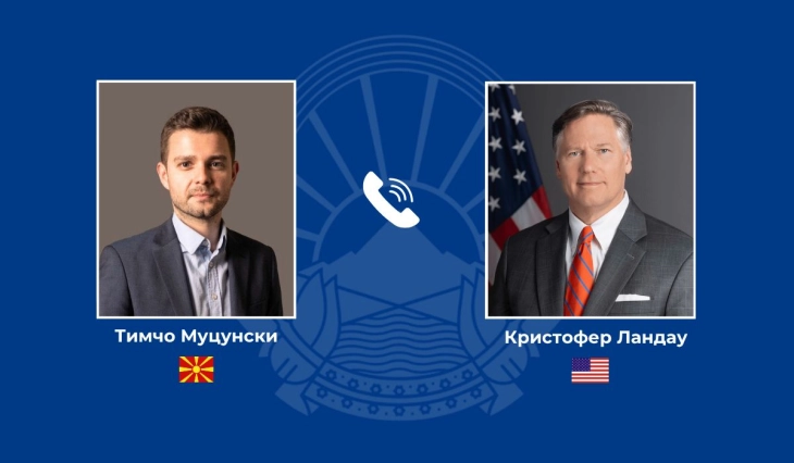 Mucunski ka realizuar bisedë telefonike me zëvendës-sekretarin amerikan të Shtetit, Kristofer Landau