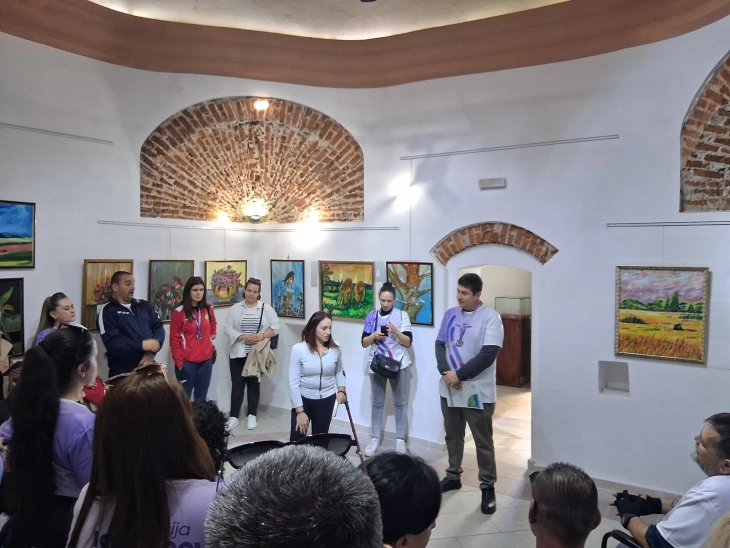 Изложба „Цветна градина“ на Роза Мојсовска - уметница и лице со телесна попреченост