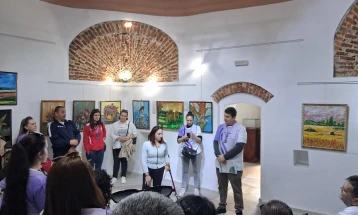 Изложба „Цветна градина“ на Роза Мојсовска - уметница и лице со телесна попреченост