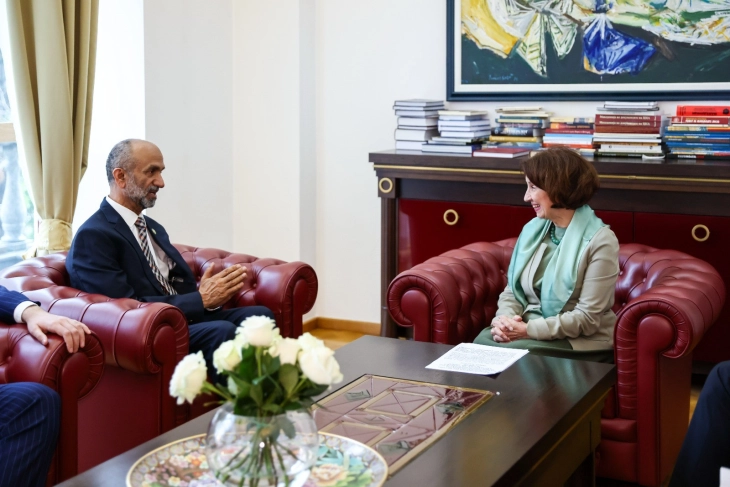 Siljanovska Davkova meets GCTP President Ahmed bin Mohammed Al Jarwan