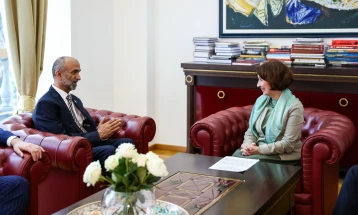 Siljanovska Davkova meets GCTP President Ahmed bin Mohammed Al Jarwan