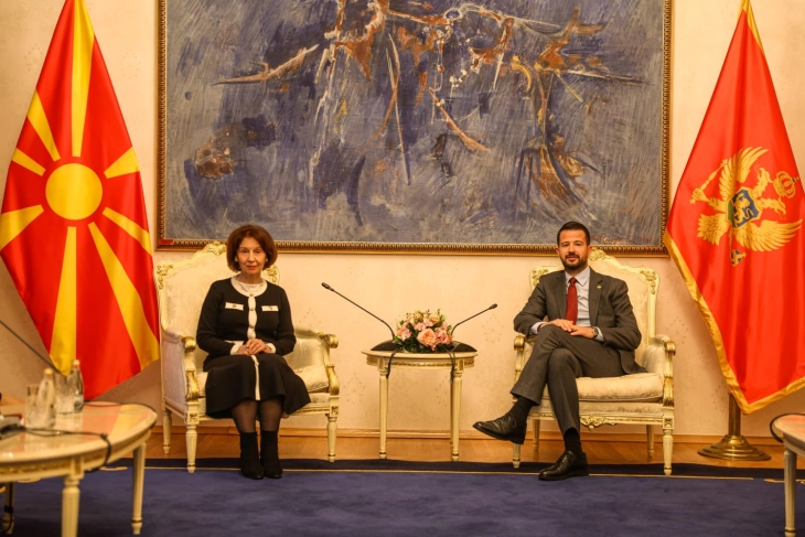 Siljanovska-Davkova and Milatović highlight traditional friendship, affirm support for EU path