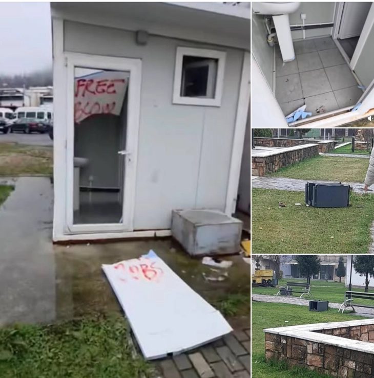 Вандализам на повеќе локации во Македонска Каменица, градоначалничката бара од надлежните да ги пронајдат сторителите