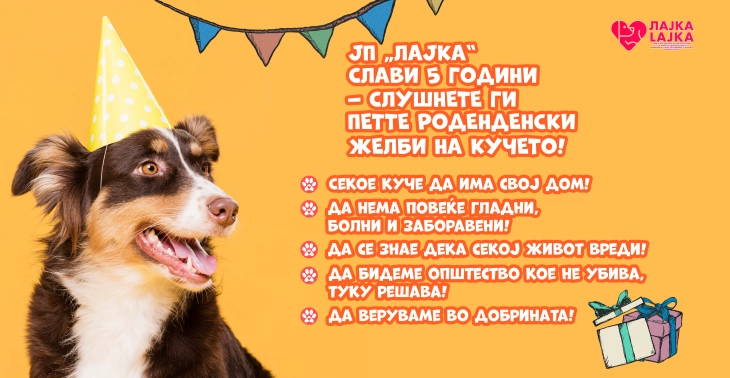 ЈП „Лајка“ слави пет години постоење со порака за одговорно сопствеништво