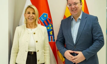 Средба на Николоски со хрватската амбасадорка Тигањ – изградбата на брзата пруга на Коридор 10 предуслов за брз и ефикасен транспорт