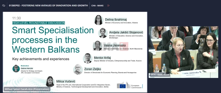 Janevska në Bruksel: janë realizuar mbi 80 për qind e detyrave në Planin e Veprimit 2024–2025 të Strategjisë për Specializim Intelegjent të Maqedonisë