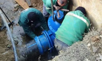 Привремен прекин во водоснабдувањето.порафи дефект на главната водоводна линија во М.Каменица