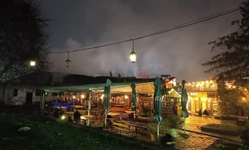 Пожар во близина на црквата „Свети Спас“ во Стара Чаршија