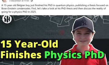 Тинејџер од Белгија доктор по Квантна физика