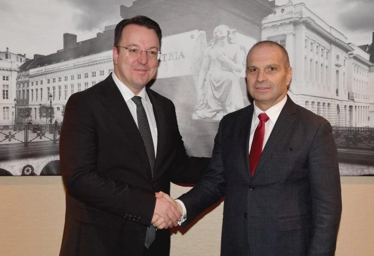 Nikoloski highlights major infrastructure projects in Macedonia, meets Karadzhov and Marinescu in Brussels
