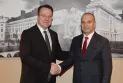 Nikoloski highlights major infrastructure projects in Macedonia, meets Karadzhov and Marinescu in Brussels