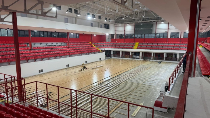 Герасимовски: Работнички добива модерна ФИБА сала, паркетот се поставува, се монтираат семафорите