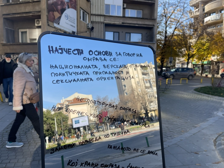 „Огледало“- јавна уметничка интервенција во Скопје