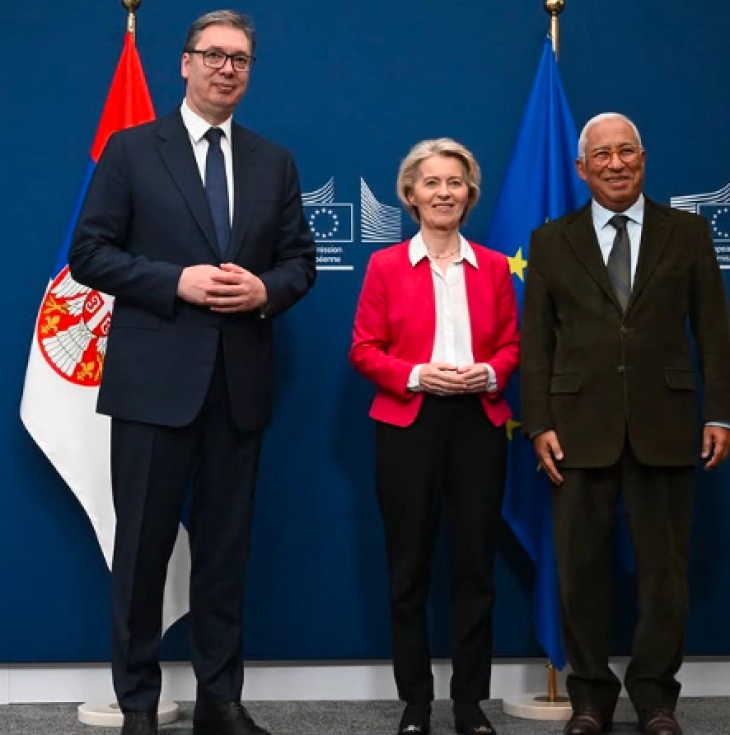 Вучиќ по работната вечера во Брисел: Србија цврсто е посветена на членството во ЕУ и останува сигурен и одговорен партнер