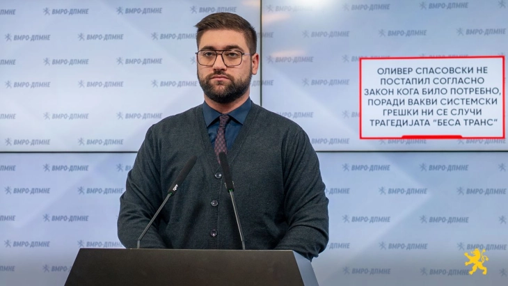 Манасиевски: Оливер Спасовски не постапил согласно Закон кога било потребно, поради вакви системски грешки ни се случи трагедијата „Беса Транс”