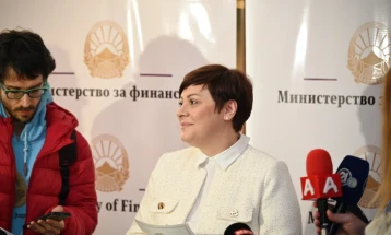 Dimitrieska-Koçoska: Buxheti është në gjendje të shkëlqyer, gjithçka që arrin në Thesarë si urdhër, paguhet në kohë