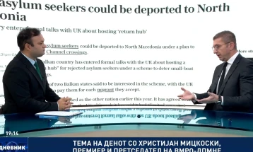 Mickoski: Not true that migrants will be taken in; SDSM is fearmongering