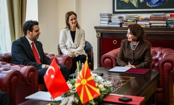President Siljanovska Davkova meets TIKA head Eren