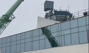 М-НАВ: Целосно завршен процесот на демонтажа на стариот и неупотреблив радар на Меѓународниот Аеродром Скопје