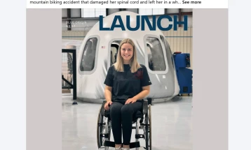 Михи - првата вселенска патничка во ортопедска количка