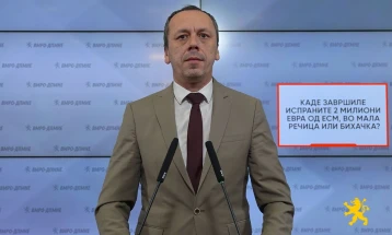 Петрушевски: Каде завршиле испраните 2 милиони евра од ЕСМ, во Мала Речица или Бихачка