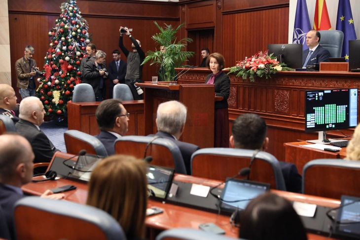 Реакции на политичките партии за годишното обраќање на претседателката Сиљановска - Давкова во Собранието