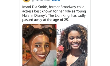 Глумицата Имани Дија Смит од „Кралот лав“ пронајдена убиена во својот дом