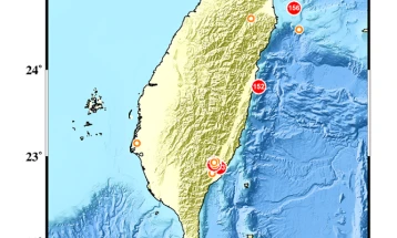 Земјотрес од 7 степени според Рихтер го погоди Тајван