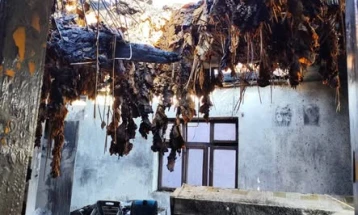 На осумчлено семејство во пожар му изгореа куќата и еден тон тутун