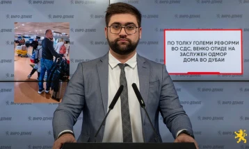 Манасиевски: По толку големи реформи во СДС, Венко отиде на заслужен одмор дома во Дубаи