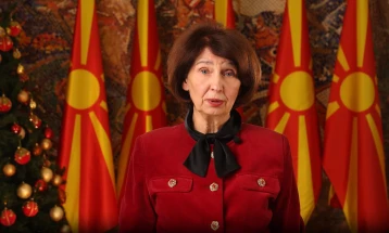 Presidentja Siljanovska-Davkova me mesazh për paqe dhe të ardhme evropiane në Vitin e Ri 2026