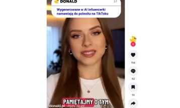 Полска бара истрага против ТикТок по објавените ВИ генерирани видеа на кампањата „Полегзит“