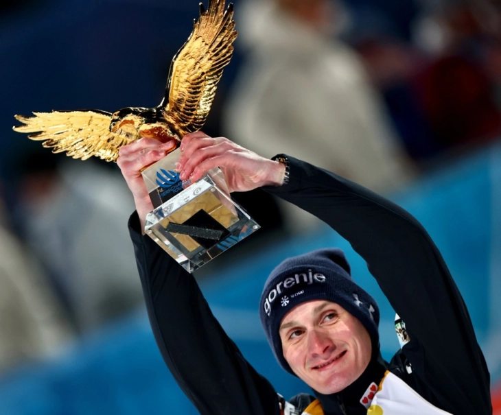 Domen Prevc crowned king of the Four Hills despite Tschofenig win